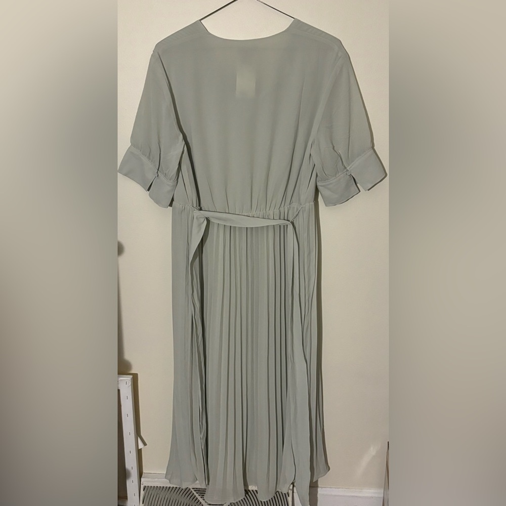 Mint green dress with length down to calves